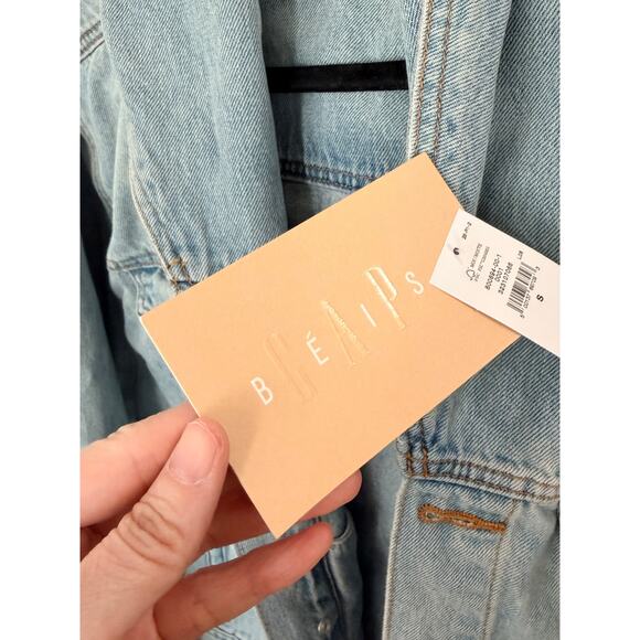 NWT BÉIS Beis x Gap Oversized Denim Jean Cocoon Jacket Coat - Picture 8 of 8